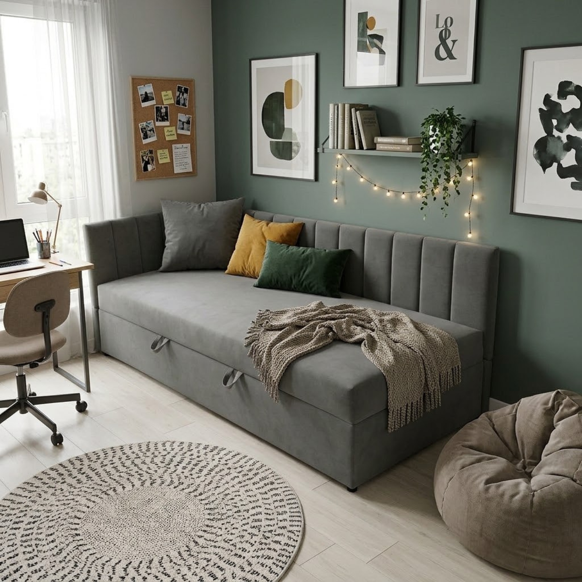 Łóżko LINOR 80x200 L velvet