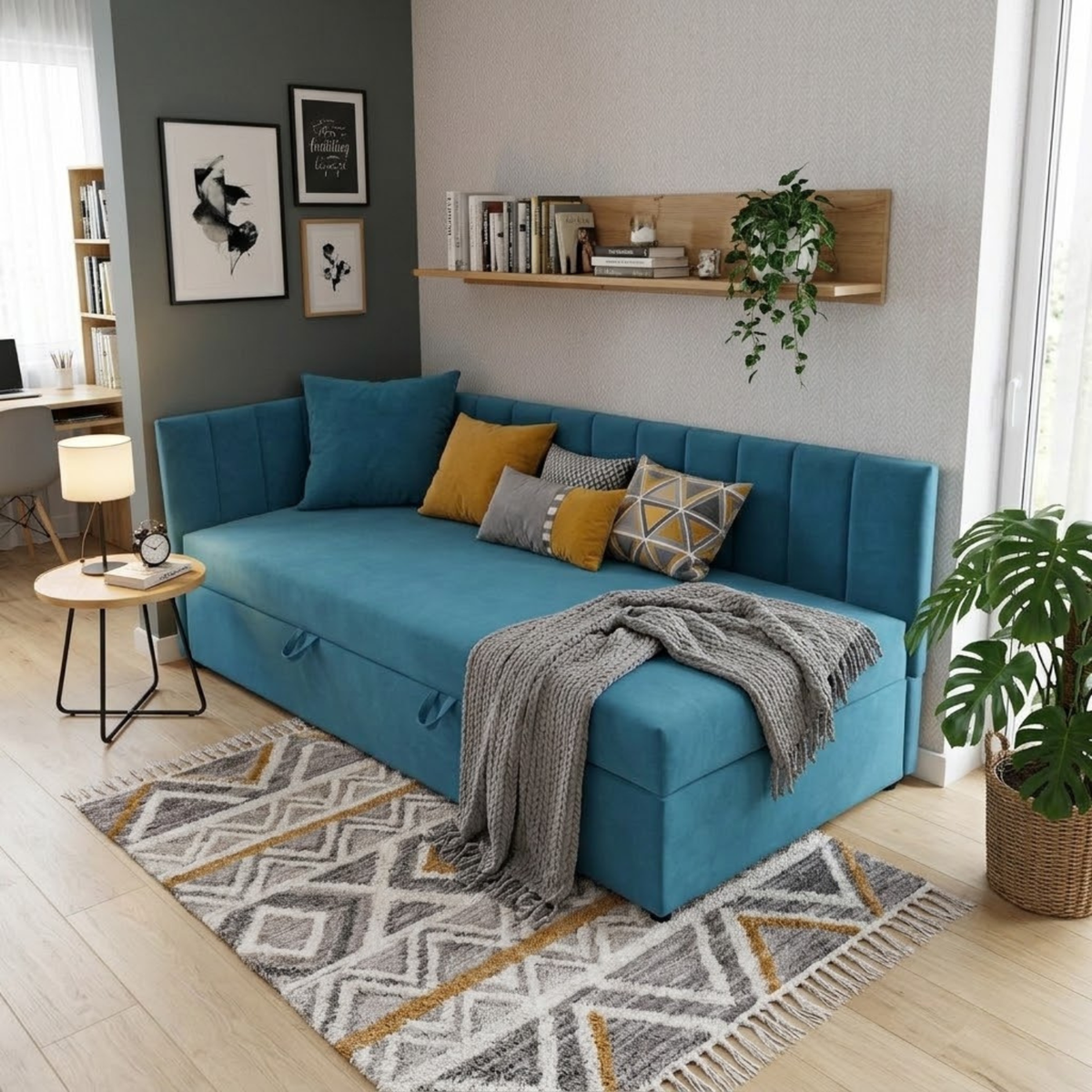 Łóżko LINOR 80x200 L velvet