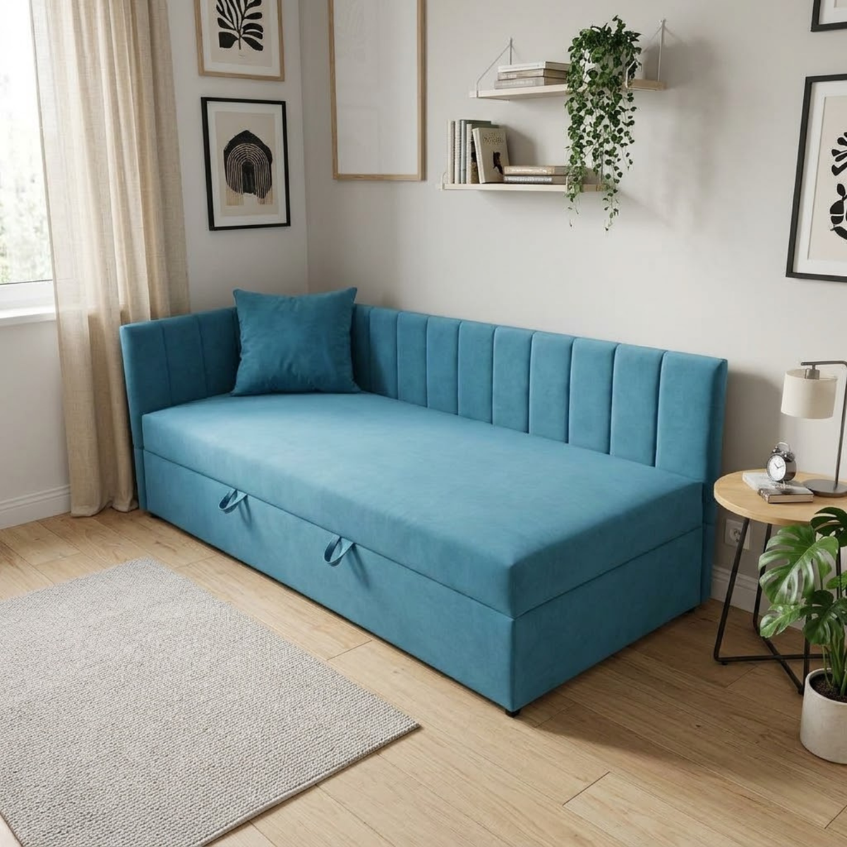 Łóżko LINOR 80x200 L velvet