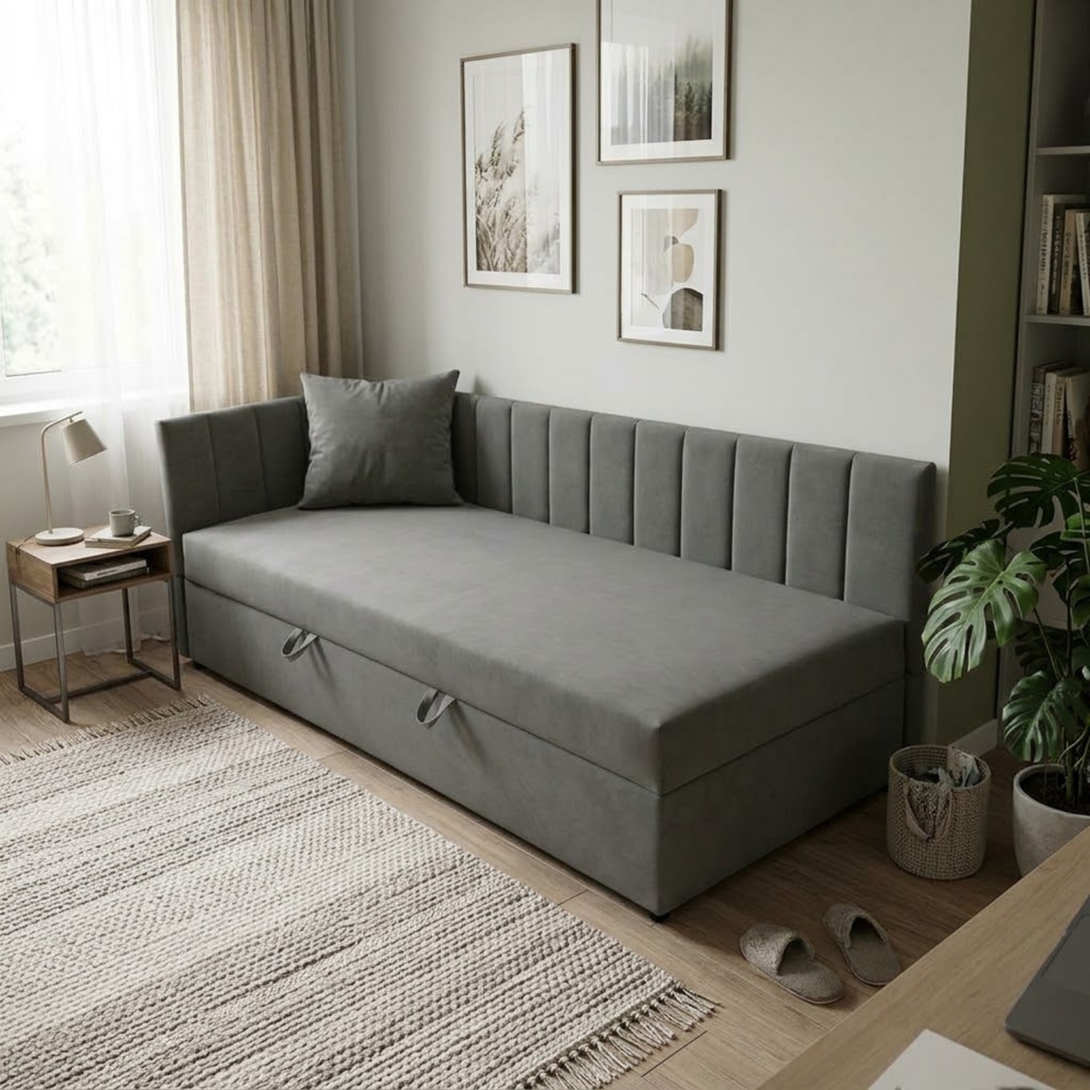 Łóżko LINOR 80x200 L velvet