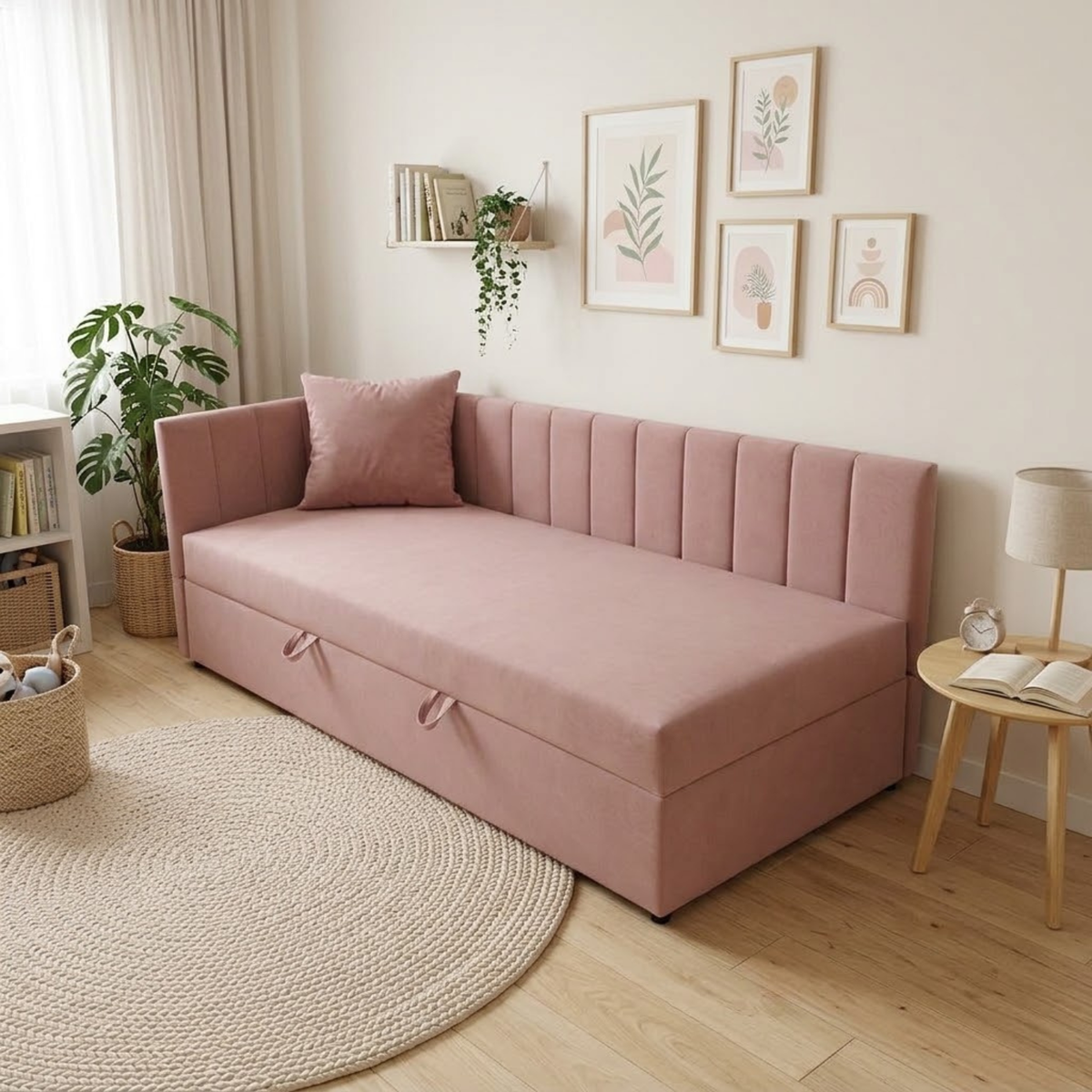 Łóżko LINOR 80x200 L velvet