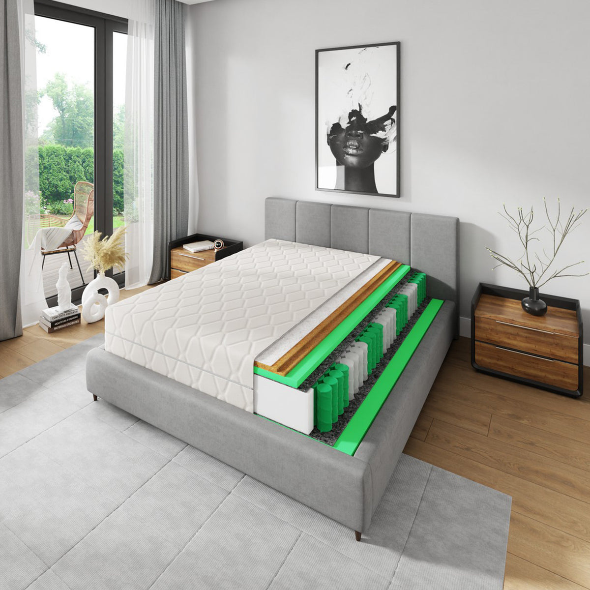 Materac kieszeniowy HARMONY 80x200