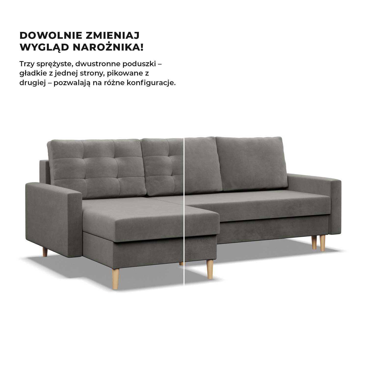 Ecksofa BLANK aus Samt