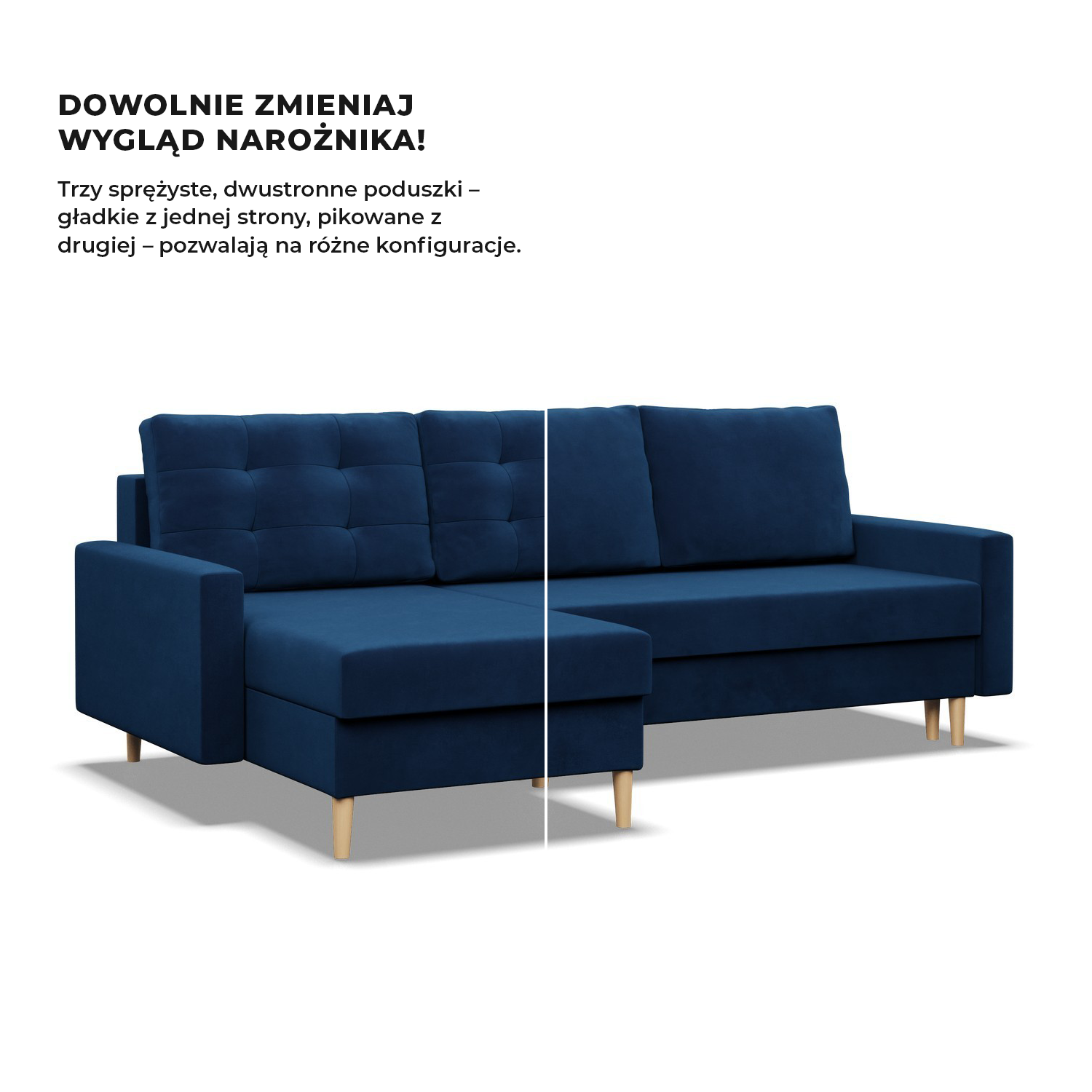 Ecksofa BLANK aus Samt
