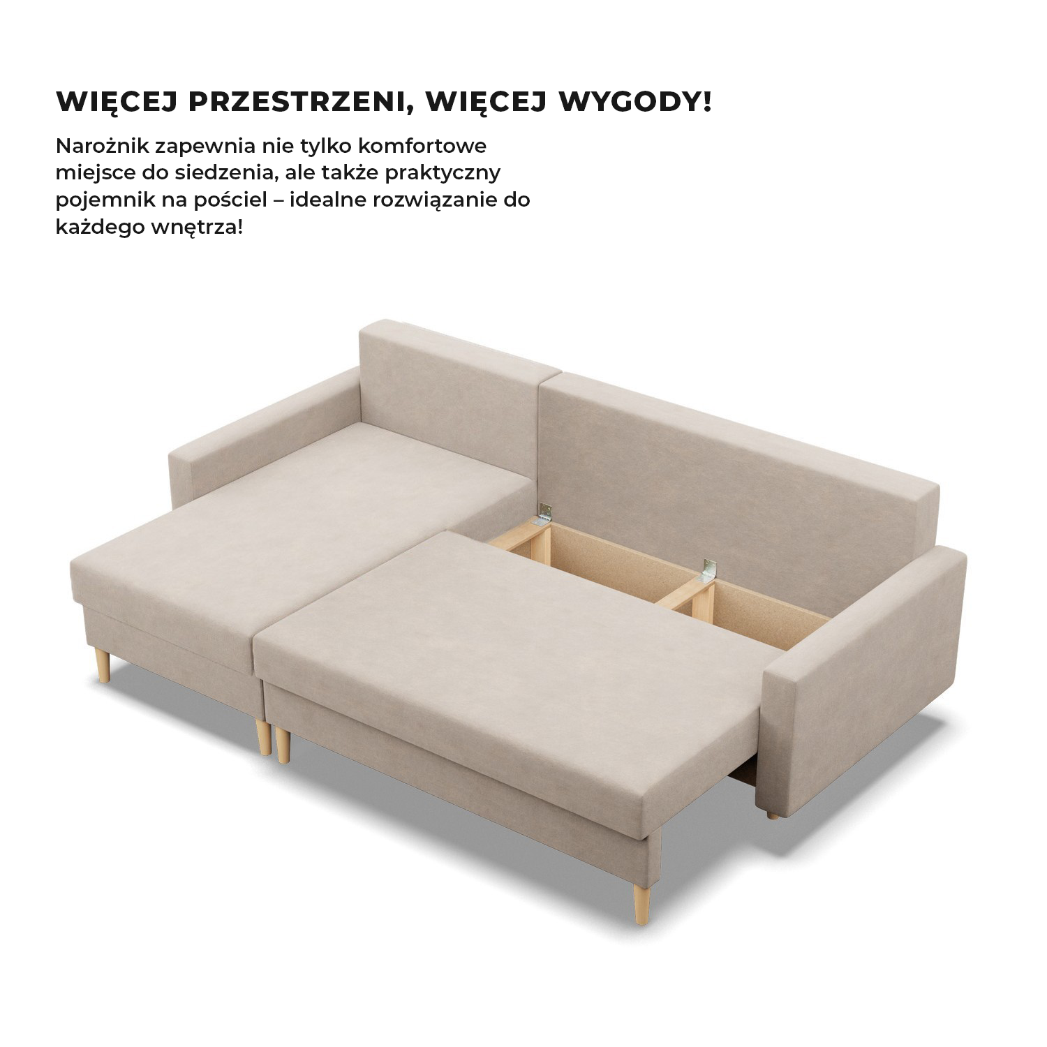Ecksofa BLANK aus Samt