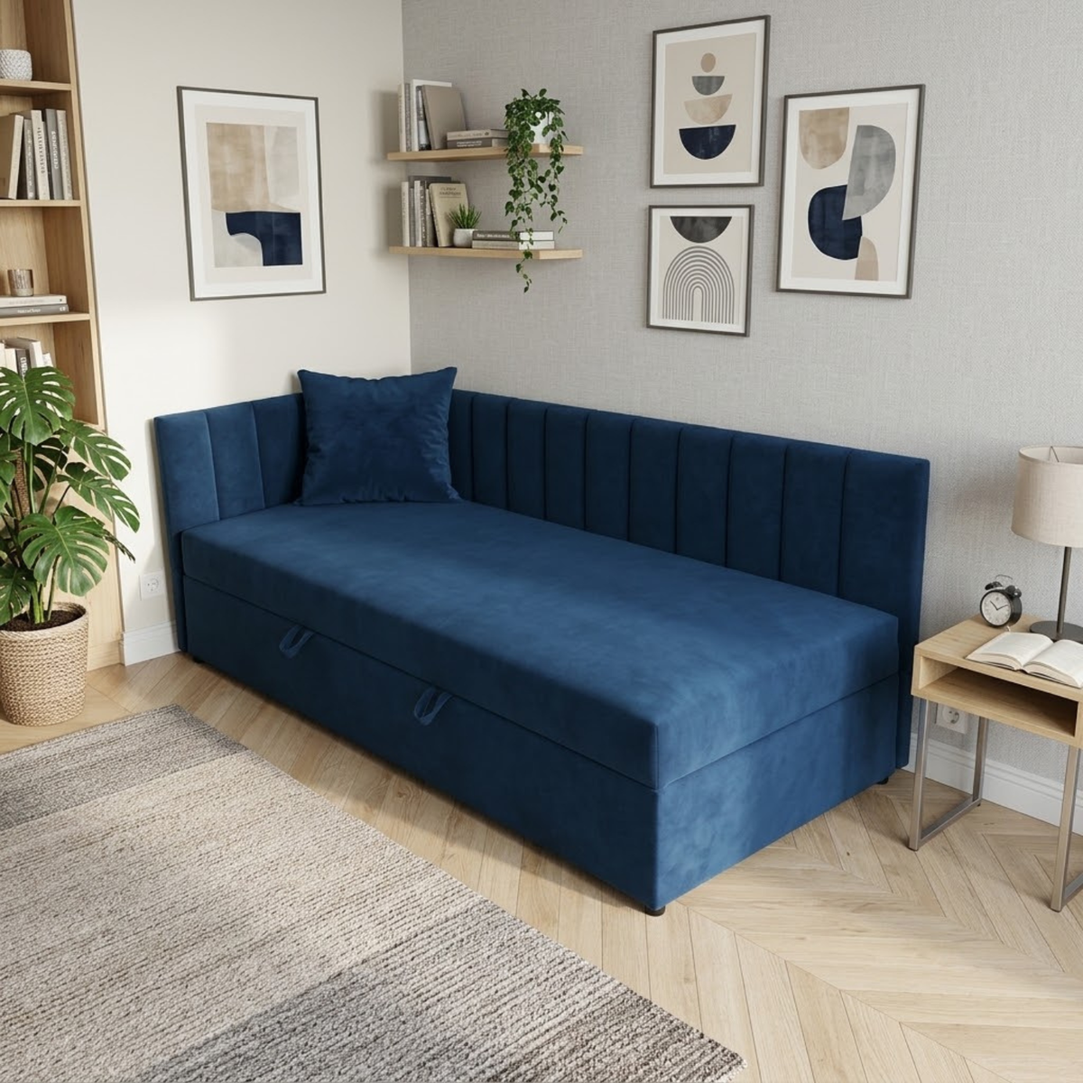 Łóżko LINOR 80x200 L velvet