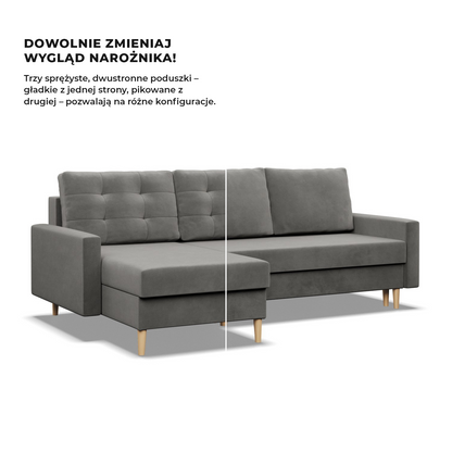 Ecksofa BLANK aus Samt