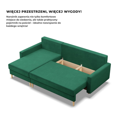 Ecksofa BLANK aus Samt