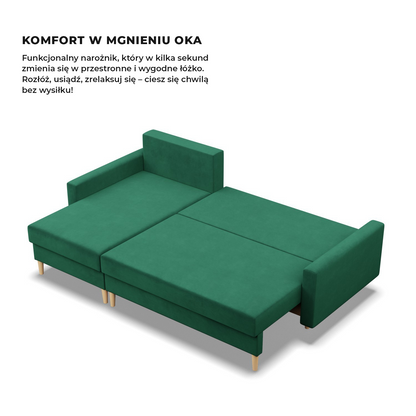 Ecksofa BLANK aus Samt