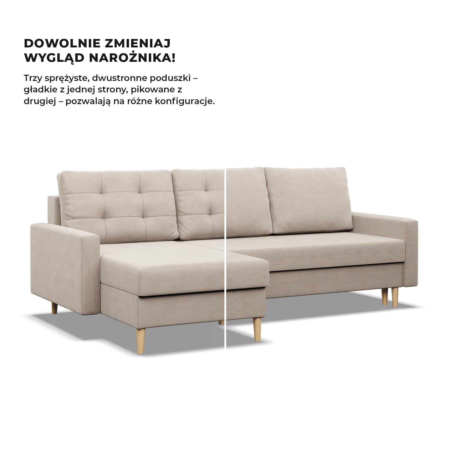 Ecksofa BLANK aus Samt