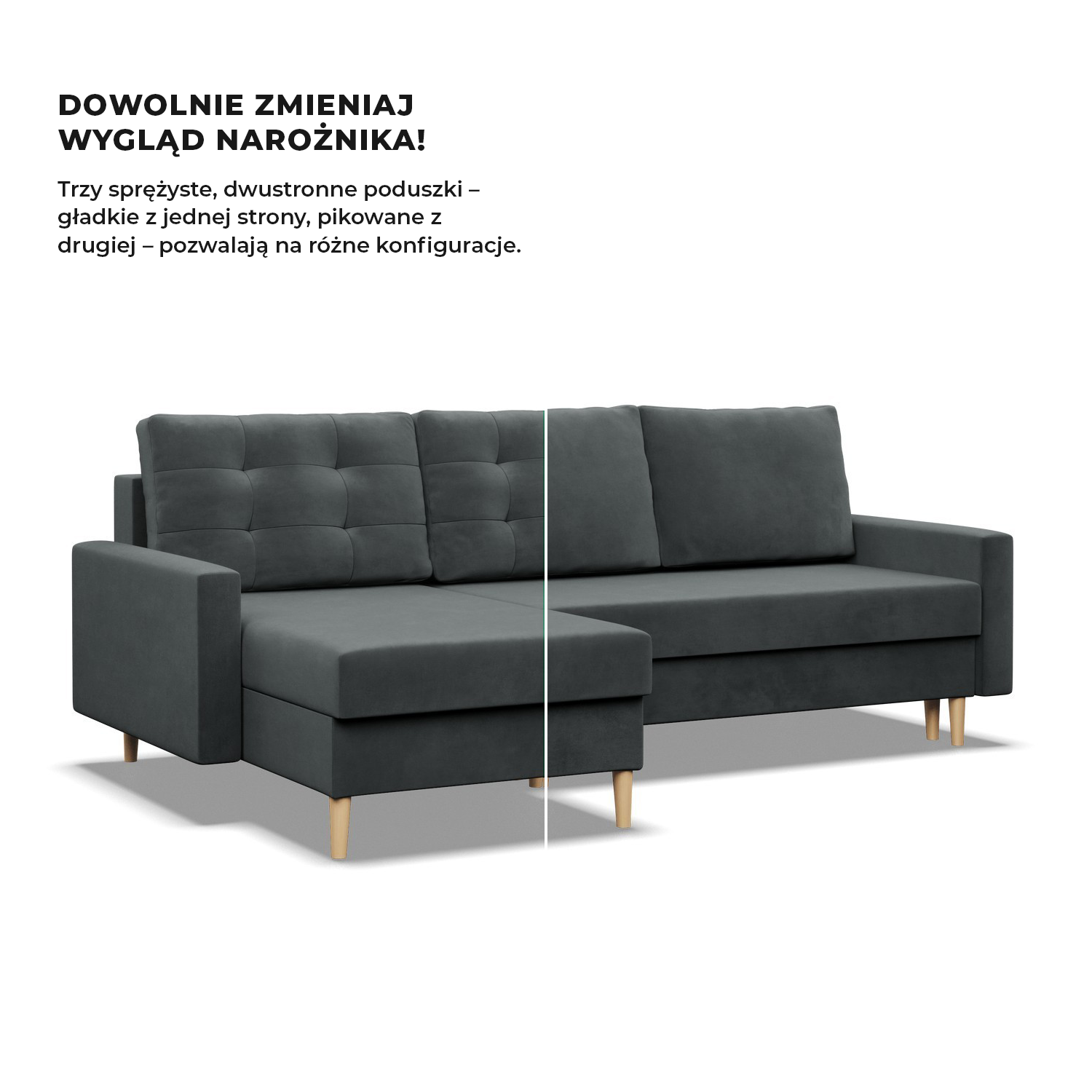 Ecksofa BLANK aus Samt