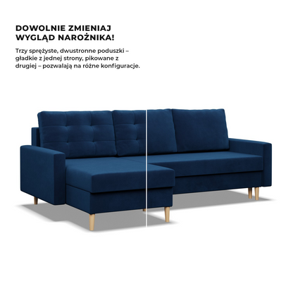 Ecksofa BLANK aus Samt