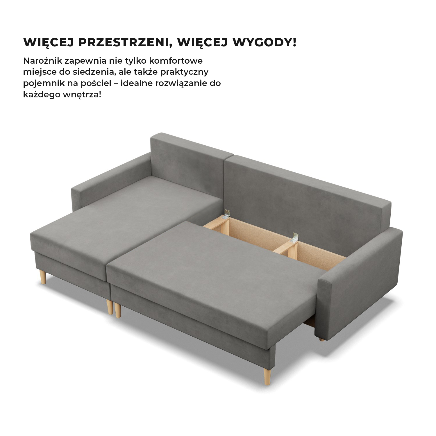 Ecksofa BLANK aus Samt