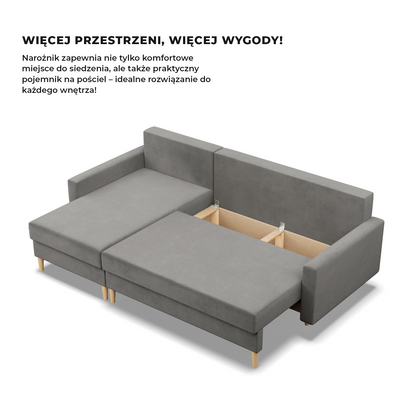 Ecksofa BLANK aus Samt