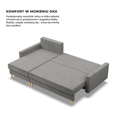 Ecksofa BLANK aus Samt