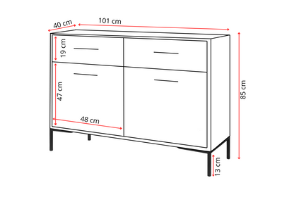 Komoda NORANO 100 cm Biały mat